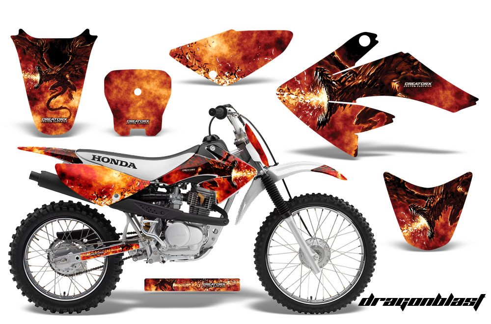 CRF 70-80-100 Graphics Kit Dragonblast WB